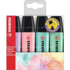 Stabilo Boss Highlighter | Pastel | 4 farver