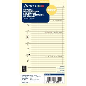 Filofax 2027 Refill | Personal | Uge + Notat