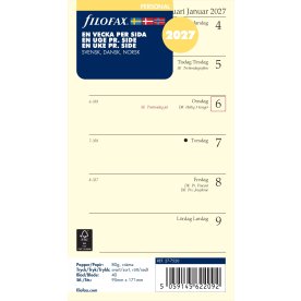 Filofax 2027 Refill | Personal | Uge