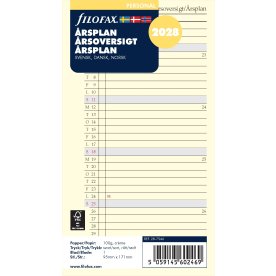 Filofax 2028 Refill | Personal | Årsplan