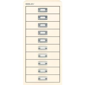 Bisley MultiDrawer skuffeskab, 10 skuffer, hvid