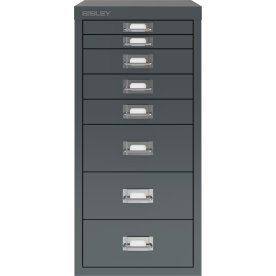 Bisley MultiDrawer skuffeskab, 2+3+3, antracit