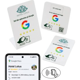 Skiltepakke m/chip, 3 stk, eget logo, Google