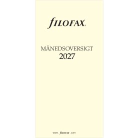 Filofax 2027 Refill | Personal | Månedsoversigt