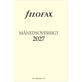 Filofax 2027 Refill | Pocket | Månedsoversigt