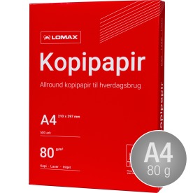 Lomax kopieringspapper | A4 / 80 g | Ohålat