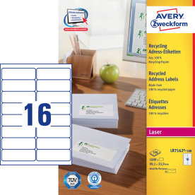 Avery LR7162-100 adressetiketter, 99,1 x 33,9 mm