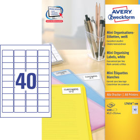 Avery L7654-100 adressetiketter, 45,7x25,4 mm
