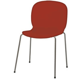 RBM Noor matsalsstol röd/silvermetallic
