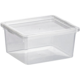 Basic plastlåda inkl. lock, 2,0 liter, klar