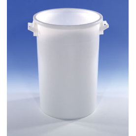 Rund behållare, 100 liter, vit