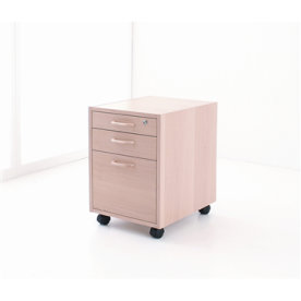 Compact hurts med 3 lådor, lönn