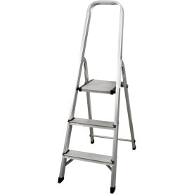 Trappstege med 3 steg | Aluminium | Höjd 62 cm