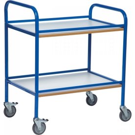 Rullbord – 2 hyllor, 760x520x900 mm, blå