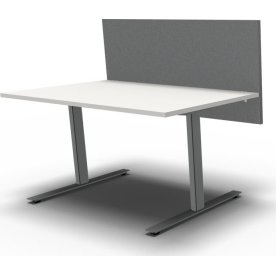 Easy bordsskärm H65 x B140 cm Mörkgrå