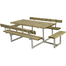 Plus Basic bänkset med ryggstöd & påbygg., Natur