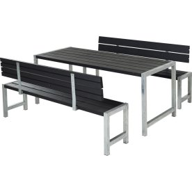 Plus plankset med ryggstöd, Svart