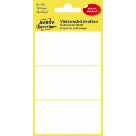 Avery 3081 etiketter för handskrift, 76x39 mm, 18 