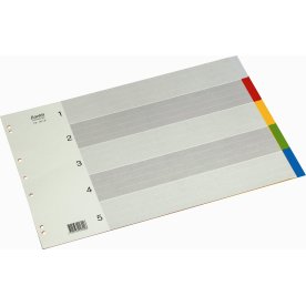 Bantex flikregister A3, 5-delat, PP, brett format