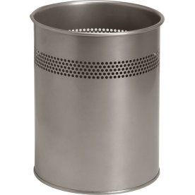 Twin Metal Papperskorg 15 liter, silver