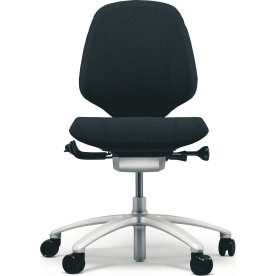 Kontorsstol RH Mereo 200 Svart tyg/Aluminium Gas