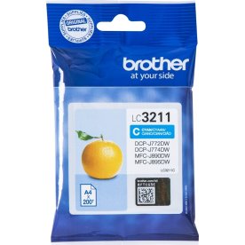 Brother LC3211 bläckpatroner, cyan, 200 s