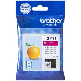 Brother LC3211 bläckpatroner, magenta, 200 s
