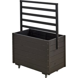 Planteringslåda med spaljé Plus 88x48x124 cm Svart