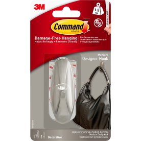 Designkrokar Command Med häftremsor Medium
