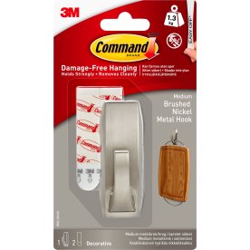 Metallkrok Command Borstat nickel Medium