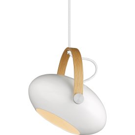 Takpendel D.C Ø26 cm Med trädetalj Vit/Ek