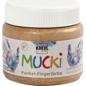 Fingerfärg Mucki150 ml metallisk guld