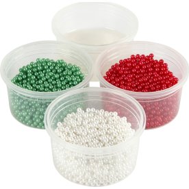 Modellera Pearl Clay 3x 25 g Grön/vit/röd