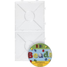 Pärlplatta Nabbi med CD 15x15 cm byggbar kvadrat
