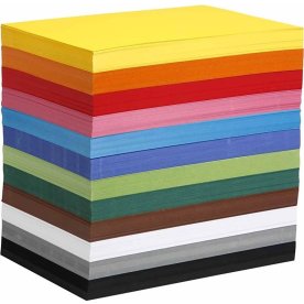 Kartong Colortime A4 180 g 1200 ark Blandade färge