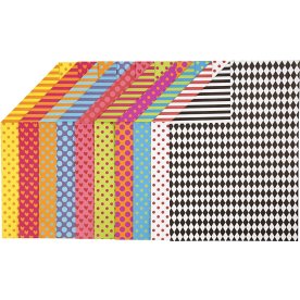 Mönstrad kartong Colortime A4 250 g 200 ark Blanda