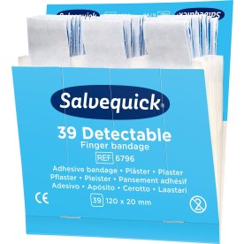 Plåster Salvequick Blue Detectable Extra lång, 39 