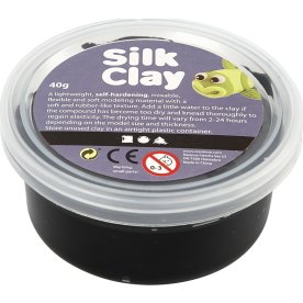 Modellera Silk Clay 40g svart