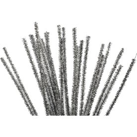 Piprensare Chenille 6 mm 24 st Silver