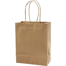 Papperspåse med handtag, 18x9x23 cm, 10 st