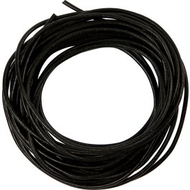 Lädersnöre | 2 mm | Svart | 4m