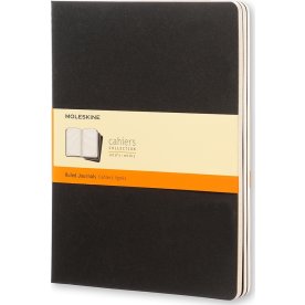 Anteckningsbok Moleskine Cahier XL Svart