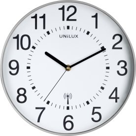 Väggklocka Unilux Wave Ø30 cm Radiostyrd Grå