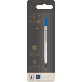 Parker Quink Refill | Rollerballpenna | F | Blå