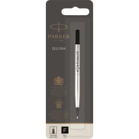 Parker Quink Refill | Rollerballpenna | F | Svart