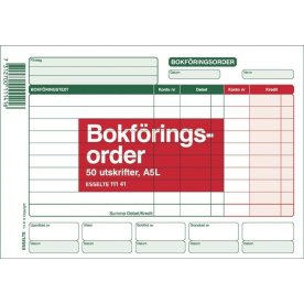 Blankett bokföringsorder A5L 50 blad
