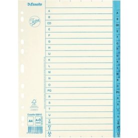 Pappersregister JOPA A4 A-Ö vit/blå