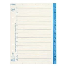 Pappersregister JOPA A5 A-Ö vit/blå