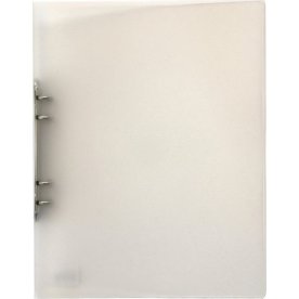 Ringpärm A4 i plast transparent vit