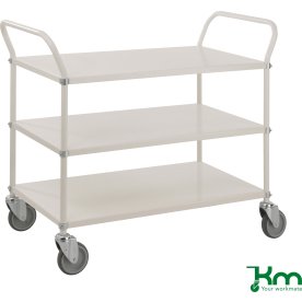Rullbord med 3 hyllor 1070x585x940 mm 250 kg Vit